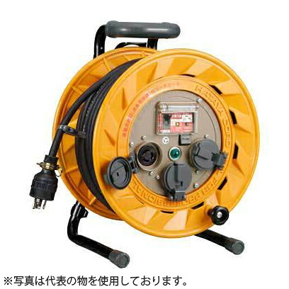 ハタヤ　単相100V型コードリール　BR-501　50mコードリール　過負荷兼用漏電遮断器・温度センサー付