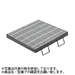 カネソウ　スチール製グレーチング　ノンスリップ　枠付180度開閉式　集水桝用　590×501×50　：T14-HXP-5550 [時間指定不可]