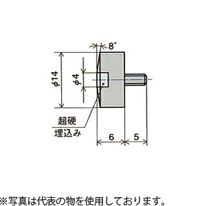 尾崎製作所(PEACOCK) XB-506 ダイヤルゲージ用超硬平皿測定子｜セミプロＤＩＹ店ファースト
