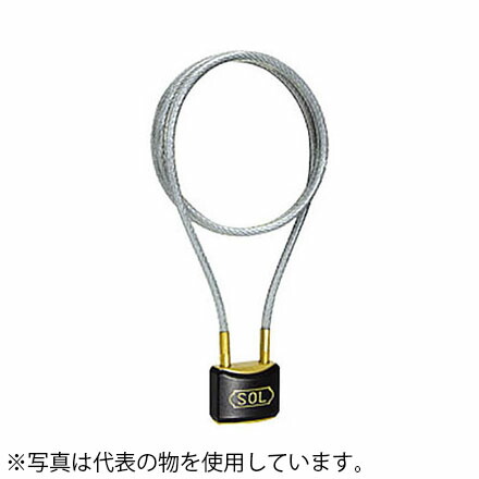 SOL HARD (ソールハード)　No.3800 ワイヤーロック 30mm　ワイヤー付南京錠　同一鍵 1箱(6個入)