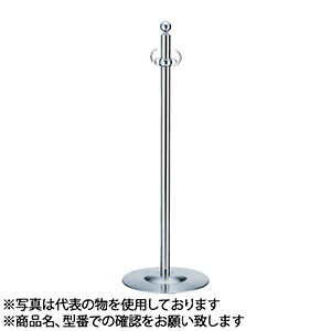 シロクマ(WB)　フロアパーティションポール　FPP-1309　φ32×890mm　φ300　クローム/鏡面