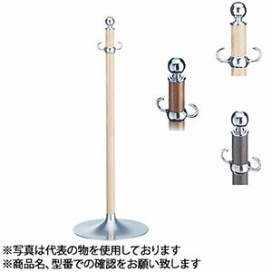 シロクマ(WB)　フロアパーティションポール　FPP-1152　φ35×865mm　φ300　クローム/ミディアムオーク