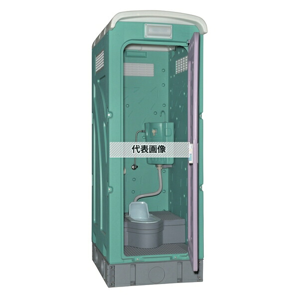 旭ハウス工業 仮設トイレAUトイレ 兼用水洗架台付 AUG-1WR+15WS 和式本水洗壁排水 [法人限定][送料別途お見積り]