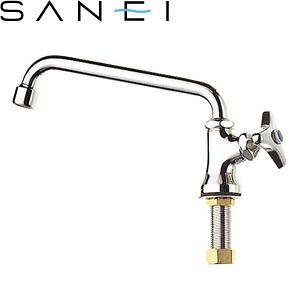 三栄水栓(SANEI)　A57JH-13　泡沫立形上向自在水栓　節水水栓