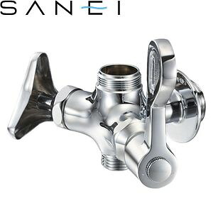 三栄水栓(SANEI)　E2310F-13　厨房用二口横形自在水栓本体｜セミプロＤＩＹ店ファースト