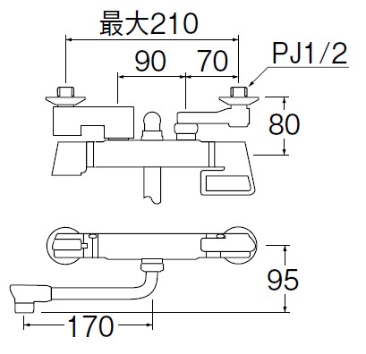 SANEI(三栄水栓製作所) 【水栓金具】 サーモシャワー混合栓・バスルーム用 SK1812D