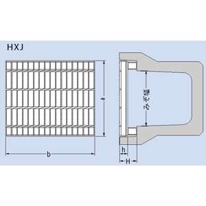 カネソウ　スチール製グレーチング　プレーンタイプ　かさあげ型　JIS型側溝用　620×995×75/125　：T20-HSJ-6275B [時間指定不可]