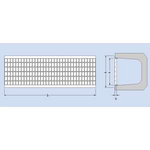 カネソウ　スチール製グレーチング　みぞ幅240mm　230×993×19　：歩行用　HXUM-22419　ノンスリップ　歩道U字溝用 [時間指定不可]