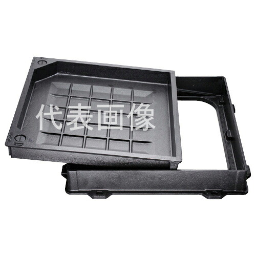 カネソウ カラー舗装用鉄蓋 MRH-6-3545 ハンドル付 (1034310300) インターロッキングブロック用 一般形 充填深さ70mm T-6 [時間指定不可]