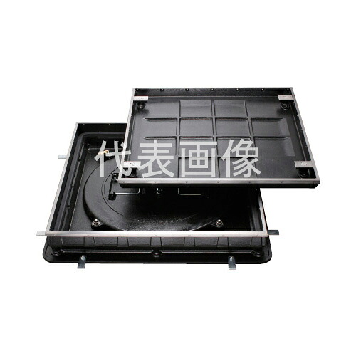カネソウ カラー舗装用鉄蓋 MKSW-D-6080 ハンドルなし (1064190702) 桝内径寸法：600×600 タイル用 密閉形 充填深さ40mm T-2 [時間指定不可]