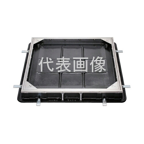 カネソウ カラー舗装用鉄蓋 MKSM-2-4555 ハンドル付 (1064220500) 桝内径寸法：450×450 タイル用 密閉形 充填深さ40mm T-2 [時間指定不可]