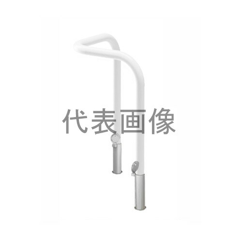 カネソウ 車止め YD6H5-D(白) (1048426854) Φ60.5×800(H)×650(W) 色：白（焼付塗装） スチール製 脱着式 コーナー型 [時間指定不可]