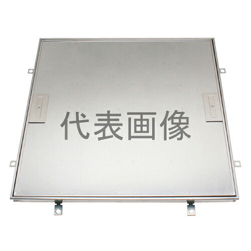 カネソウ フロアーハッチ MSXS-P-450 (1060390502) 製品寸法（mm）：450×450×23 張物用（適合床材：3.5mm以下） 屋内外用 一般形 ステンレス製 把手ロック式 [時間指定不可][受注生産品]