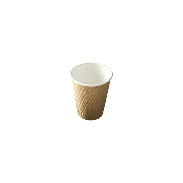 KPプラテック 二重紙コップ(エンボス) KMW-240 No.54512 ナチュラル 1000個入 ホット用 飲料用ドリンクカップ [法人限定]｜セミプロＤＩＹ店ファースト