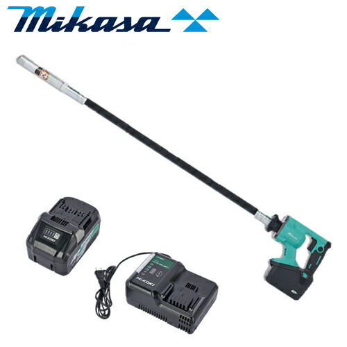 三笠産業　充電式バイブレーター　MUV-Fe32M EP エントリーパック(本体+充電器+バッテリ セット)　ホース長さ1m