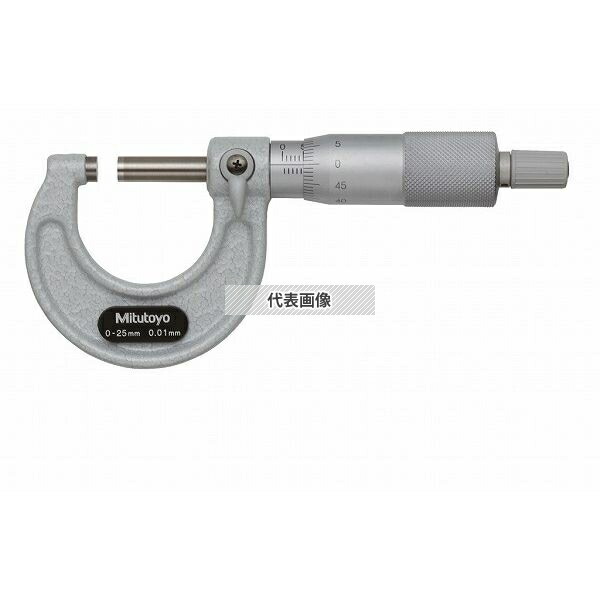 ミツトヨ(Mitutoyo) M110-25 アナログ標準外側マイクロメータ 測定範囲：0～25mm (外部校正) 103-137