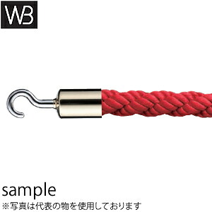 シロクマ(WB) パーティションロープ フックタイプ FPR-25C φ25×1200mm 金・レッド|セミプロDIY店ファースト
