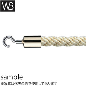 シロクマ(WB)　パーティションロープ　フックタイプ　FPR-25C　φ25×1800mm　金･ゴールド
