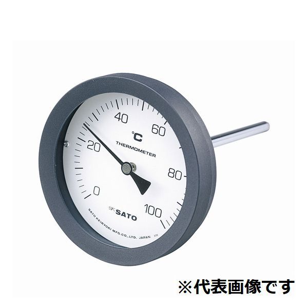 佐藤計量器 バイメタル温度計 100℃-L=100 2080-14 BM-T-100P-100100|セミプロDIY店ファースト