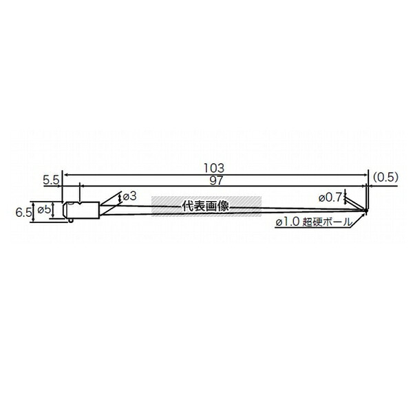 東京精密 EM46100-S301 RONDCOM用測定子(小穴) [EM46100-S301]