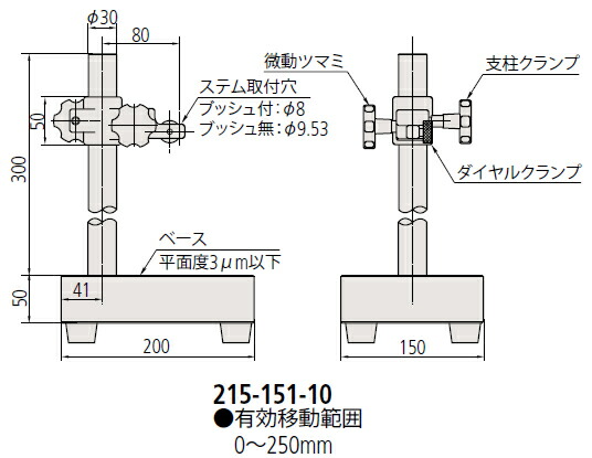 ミツトヨ グラナイトコンパレータススタンド 215-151 Mitutoyo 【数量