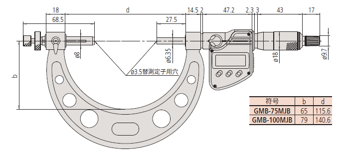 ミツトヨ(Mitutoyo) GMB-100MX(324-254-30) デジマチックボール歯車