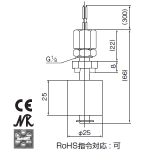 ノーケン OLV-2P 小型レベルセンサOLスイッチ 頂部取付形 DIY・工具