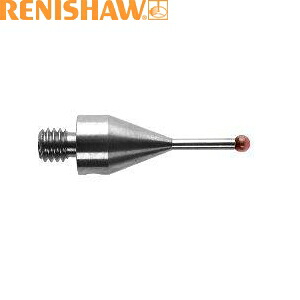 レニショー　A-5000-7547　スタイラス　ストレート　M4　φ2mm　ルビー球　ステンレススチール軸　長さ19mm　EWL8.9mm【在庫有り】