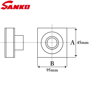 サンコウ電子(SANKO) 日本製 付着力試験治具 オプション フィラーアタッチメント 45×95mm 10個入 FA-4595