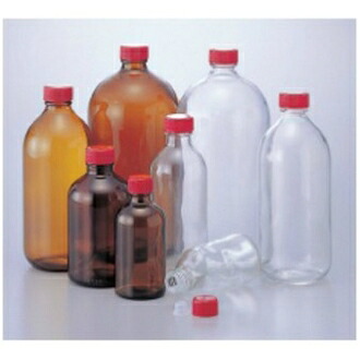 テラオカ　硝子細口ねじ口瓶白　500ml　[28本入]　：24-1502-33