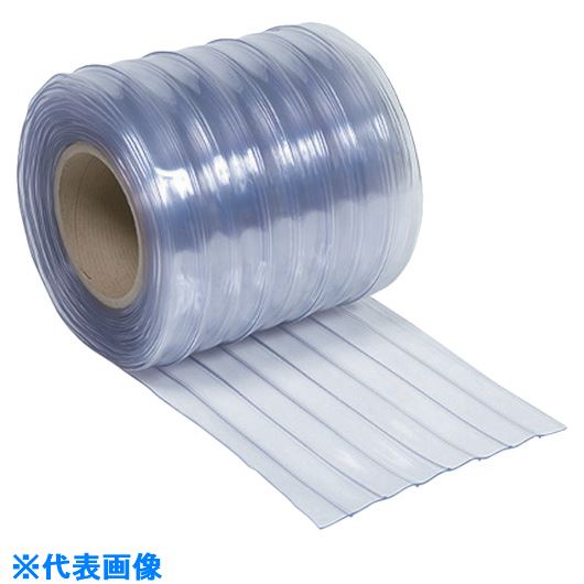 ■スワロン ストリップドアーシート リブ付超耐寒2t×300×30M巻 RI20030030A(1007869)[送料別途お見積り][法人限定][外直送]