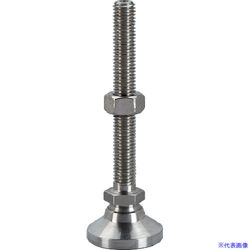■HALDER レべリングパッド パッド、オネジ付 ボール部 SUS 耐荷重52kN 呼びM24 長さ100 22590.0695(1064383)[送料別途お見積り][法人限定][メーカー取寄]