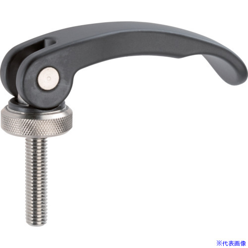 ■HALDER 偏心クイッククランプレバー オネジ付 調節リング付 ステンレス鋼 63mm M6 23390.0313(1078192)[送料別途お見積り][法人限定][掲外取寄]
