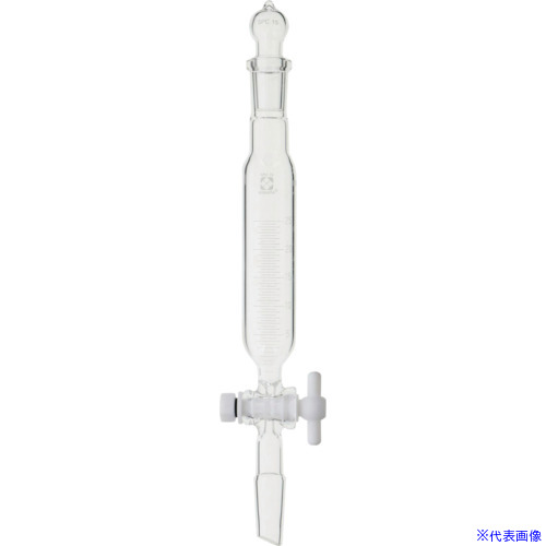 ■SIBATA SPC分液ロート 円筒形 PTFEコック付 目盛付 25mL 0302701525(1081061)[送料別途お見積り][法人限定][掲外取寄]