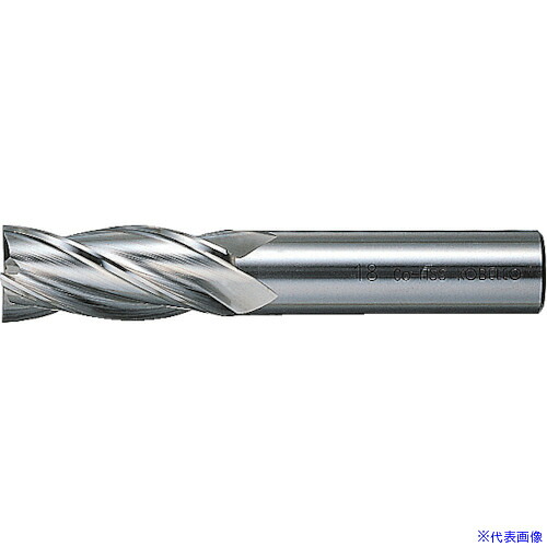 ■三菱K 4枚刃センタカット ハイススクエアエンドミルミディアム刃長(M)30mm 4MCD3000(1102567)｜セミプロＤＩＹ店ファースト