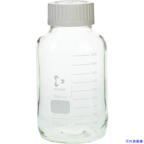 ■SIBATA 耐熱ねじ口びん 広口 白キャップ付 2000mL 01725022000(1115135)[送料別途お見積り][法人限定][掲外取寄]｜セミプロＤＩＹ店ファースト