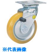 ■シシク 静電気帯電防止キャスター 200径 自在ストッパー付 制電性ウレタン車輪 EUWJB200(1129351)[送料別途お見積り][法人限定][掲外取寄]