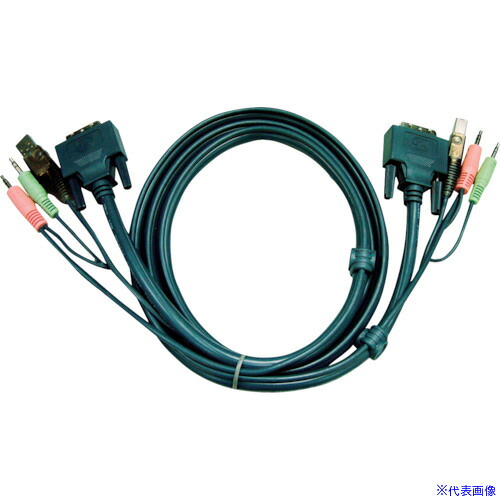 ■ATEN DVI KVMケーブル デュアルリンク対応 3m 2L7D03UD(1152071)[送料別途お見積り][法人限定][掲外取寄]