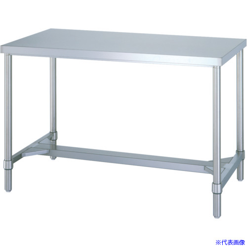 ■シンコー ステンレス作業台(H方枠タイプ・SUS430) 1800×900×800 WH18090(1161523)[法人限定][直送元]