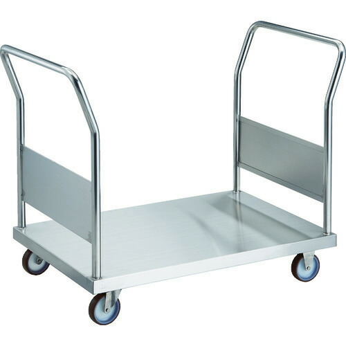 ■TRUSCO ステンレス台車 オールステン両袖台車 800X450 φ100NU AS3W100NU(1162358)[法人限定][直送元]