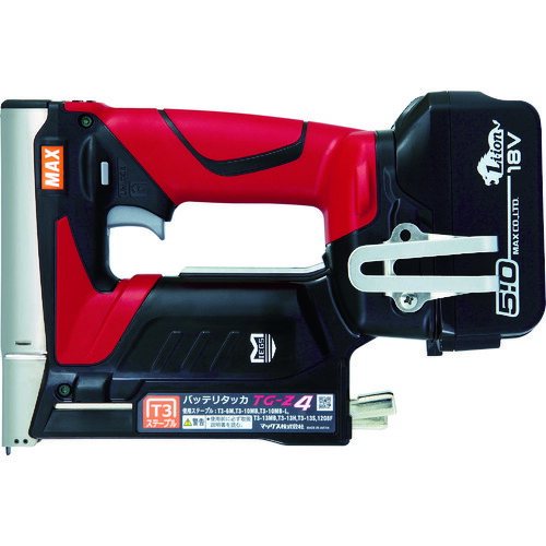 ■MAX バッテリタッカセット 18ボルト 5.0アンペアセット ティ3ステープル用 TGZ4BC1850A(1165157)|セミプロDIY店ファースト