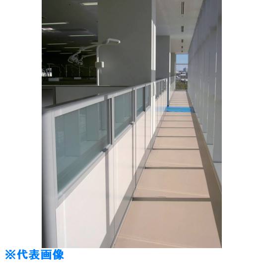 ■NAIKI 上面ガラス下面パネル布張り 600×50×1800 BGC1806(1171768)[送料別途お見積り][法人限定][外直送]