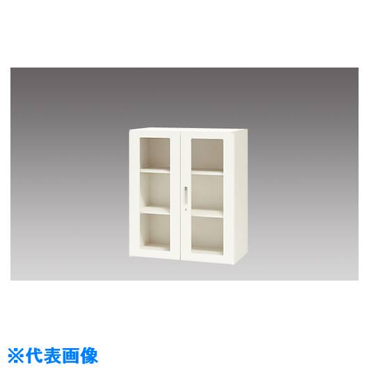 ■NAIKI 収納庫 CW型 ガラス両開き書庫 W899×D450×H1050 CW0911KGWW(1186603)[送料別途お見積り][法人限定][外直送]