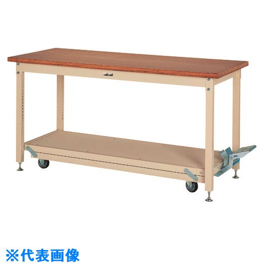 ■ヤマテック 重量作業台 ワークテーブル ペダル移動タイプ ニス仕上げ積層天板 W1800&times;D750&times;H922mm ヤマテックアイボリー SXNPH1875NI(1202634)[法人限定][外直送元]｜セミプロＤＩＹ店ファースト