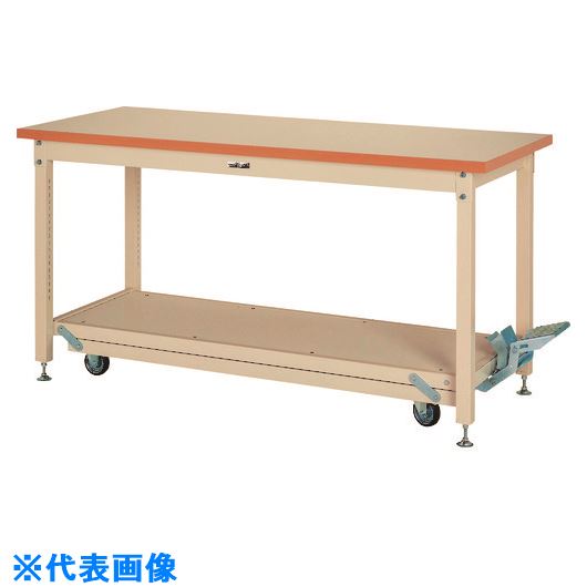 ■ヤマテック 重量作業台 ワークテーブル ペダル移動タイプ メラミン天板 W1800&times;D750&times;H922mm ヤマテックアイボリー SXMPH1875II(1202652)[法人限定][外直送元]｜セミプロＤＩＹ店ファースト