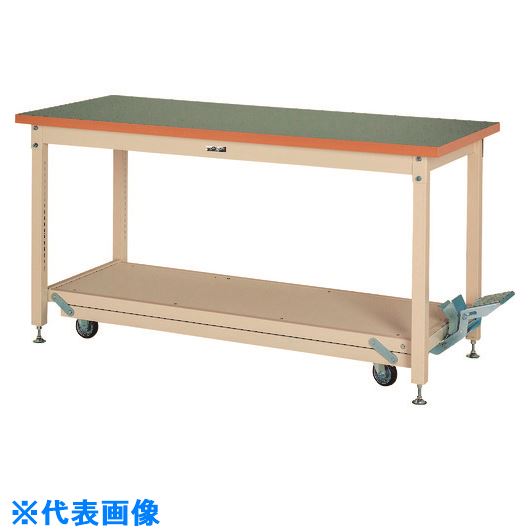 ■ヤマテック 重量作業台 ワークテーブル ペダル移動タイプ 塩ビシート天板 W1800&times;D750&times;H922mm グリーン/ヤマテックアイボリー SXRPH1875GI(1202654)[法人限定][外直送元]｜セミプロＤＩＹ店ファースト