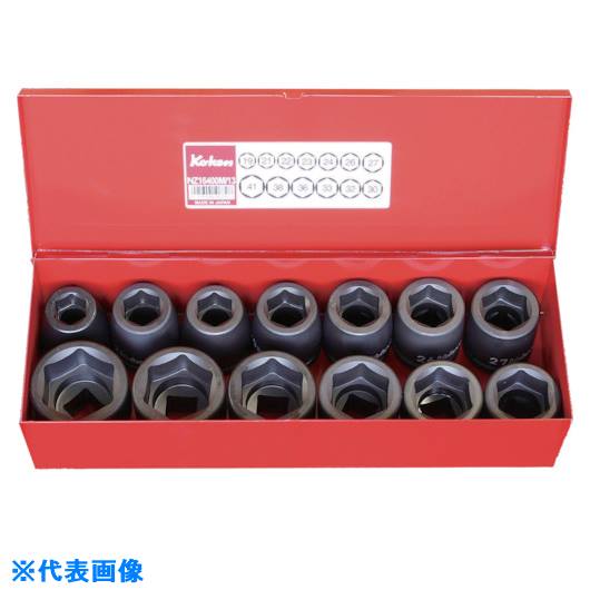 ■Ko－ken 19mm差込 インパクト6角ソケットセット 13ヶ組 16201M01(1210416)[送料別途お見積り][法人限定][掲外取寄]