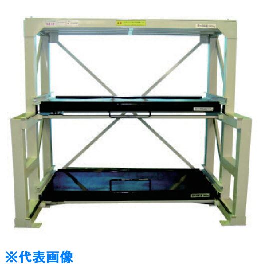 ■日向 フルスライド式収納棚 スライダ－ラック L3S－1800×800×550H L3S1800(1228558)[送料別途お見積り][法人限定][外直送]