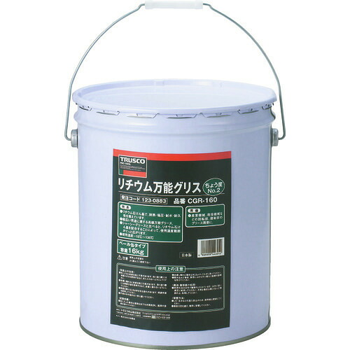 ■TRUSCO リチウム万能グリス #2 16kg缶 CGR160(1230883)｜セミプロＤＩＹ店ファースト