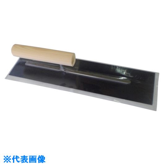 ■カネ三 油焼角鏝 元幅102×先幅102 コテ長さ420mm AKK420(1231166)[送料別途お見積り][法人限定][外直送]